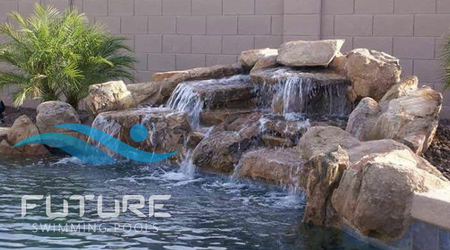 شلالات صخرية - swimming pool - حمامات السباحة