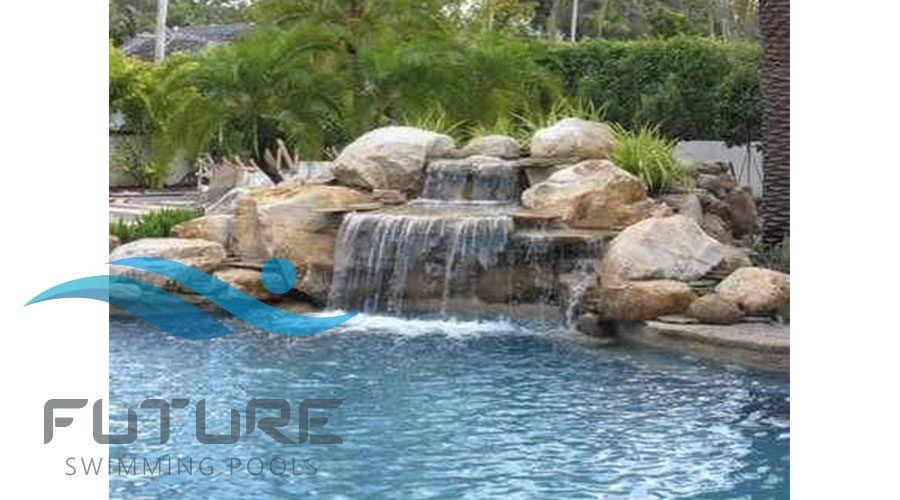 شلالات صخرية - swimming pool - حمامات السباحة